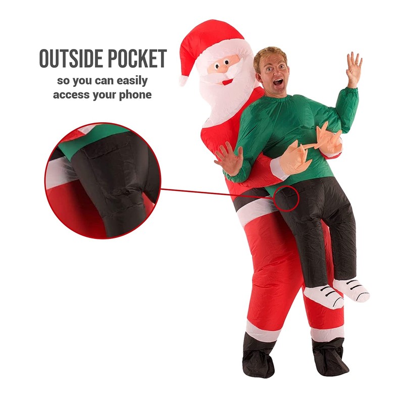 Morph MCPISA Inflatable Costume, Unisex, Santa Adults, One Size