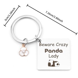 Yilousy Funny Panda Keyring Gifts Panda Lover Gift For Women Animal Lover Gift