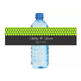 My Wonderful Labels 100 Modern LIme Circles Wedding Anniversary Engagement Party Water Bottle labels
