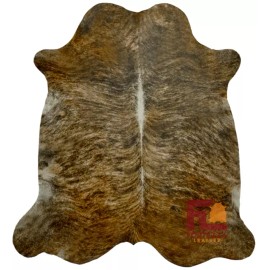 Fortezzaoutlet Cowhide Rug Medium Brindle | Premium Quality | Large 6' x 7'
