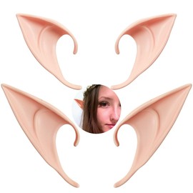 yuntop 2 Pair Cosplay Fairy Pixie Elf Ears Christmas Anime Party Latex Ears Light Color