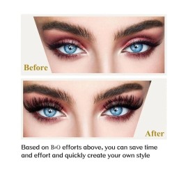 B&QLASH Lash Clusters B05 D Curl 18mm 72 PCS Cluster Eyelash Extensions C/D Curl