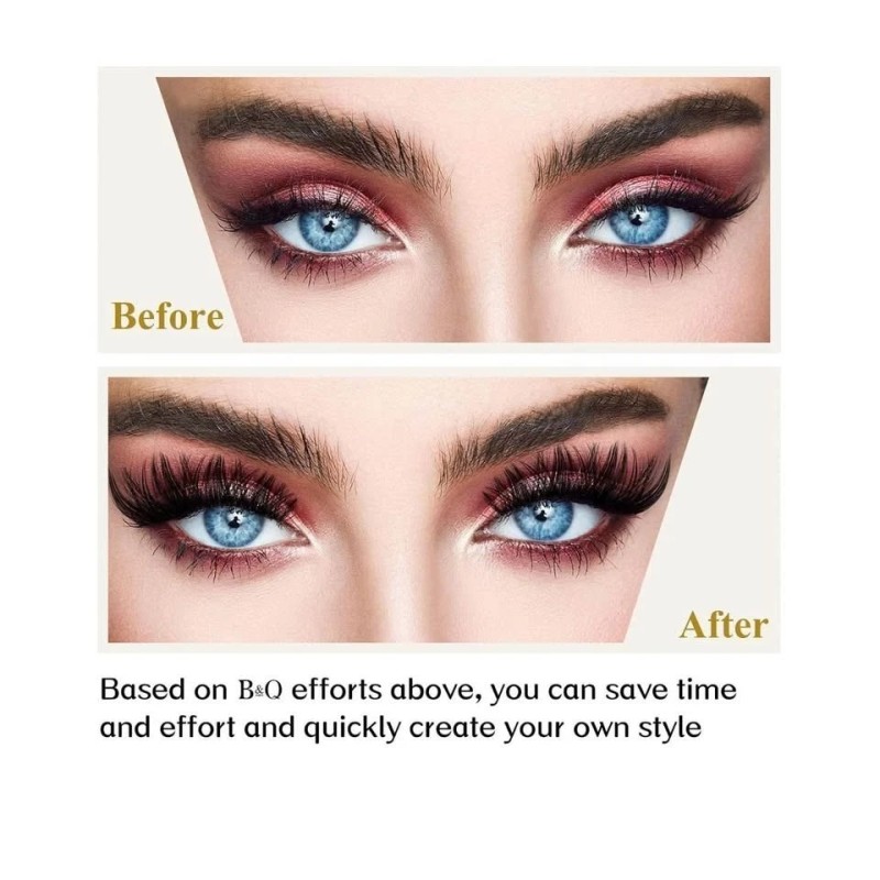 B&QLASH Lash Clusters B05 D Curl 18mm 72 PCS Cluster