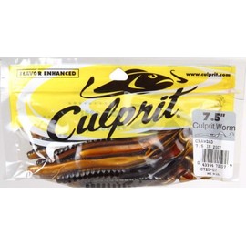 Culprit C720-07 7.5-in. Worm, 18Ct Bag Crawdad, One Size