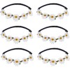 6 PCS Daisy Flower Headbands Boho Floral Crown Headbands with
