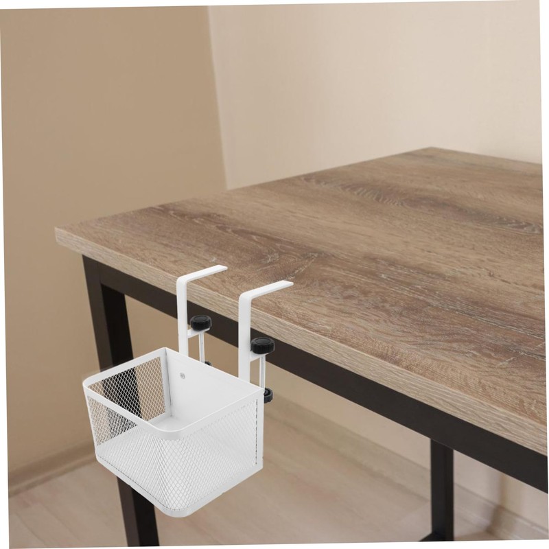 jojofuny Under Desk Storage Shelf Clamp Organizer Basket for Phones