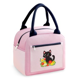 BJDAMAI Cat Bento Bag, Thermal Insulated Cooler Lunch Bento Tote Bag, Gifts For Teens Girls Kids Women, Work Travel Office Camping Picnic Beach Lunch Essentials!
