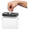 DRW 1700ml Acrylic Kitchen Tin with Airtight Seal Clear and