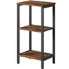 Asgolion Small Side Table, Tall End Table with Adjustable Shelf,