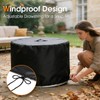 Rilime Fire Pit Cover,30 x 25 Inch Round Propane Firepit