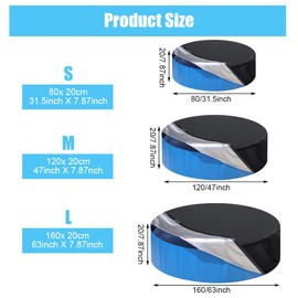 Adiwo Round Dog Pool Cover, Portable Pet Pool Foldable Pool Cover with Cover Drawstring Design, Waterproof Dustproof Dog Pool Cover, Universal Dog Pet Bath Tub for Garden Patio Bathroom, 120x20cm