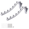 Folding Wall Mount Clothes Hanger Metal, 2 Pack Laundry Drying
