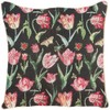 Ulticool - Cushion Cover - Tulips Black Butterfly Flowers -