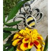 DANFORTH - Bee Keychain Handcrafted Pewter - Bumble Bee/Honey Bee