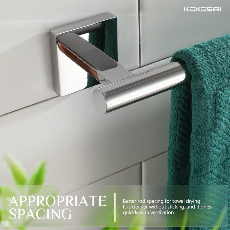 KOKOSIRI Hand Towel Bar 16 Inch Bathroom Towel Holder for