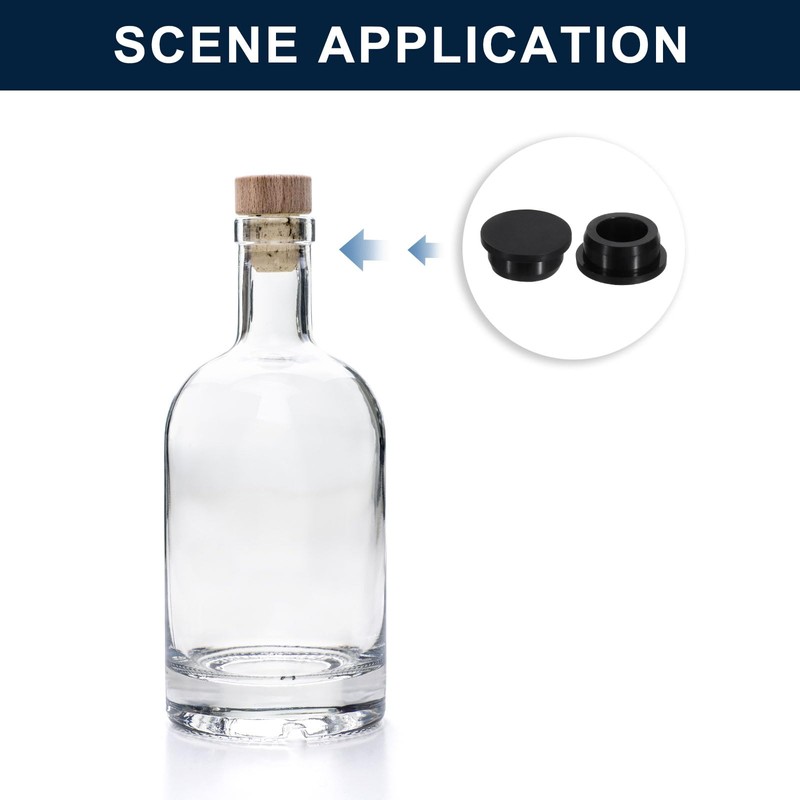 sourcing map 2 Pcs Black Plug Holes, Waterproof Rubber Button