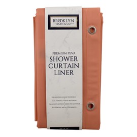 Dependable Industries inc. Essentials Premium 6 Guage PEVA Shower Curtain Liner - PVC Free Magnetized Bottom Odorless with Rustproof Grommets (Peach)