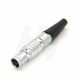 HangTon 1B Multipin Metal Circular Connector Plug Straight FGG Push-Pull Quick-Lock Soldering (5 Pin, Male)