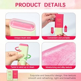 Barra de Rubor de Maquillaje Multiusos, Beauty Solid Moisturizer Stick, Maquillaje Nude Natural Impermeable, Barra Hidratante Sólida Tintada para Ojos