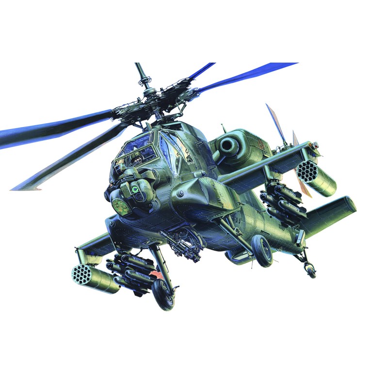 Mistercraft MCD36 1:72 AH-64A Strike Apache Plastic Models, Mehrfarbig