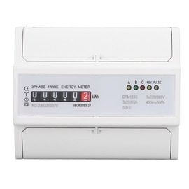Digital Electric Energy Meter 7P 3 Phase Energy Meter DIN Rail Mount  Or 380V 20A to 80A