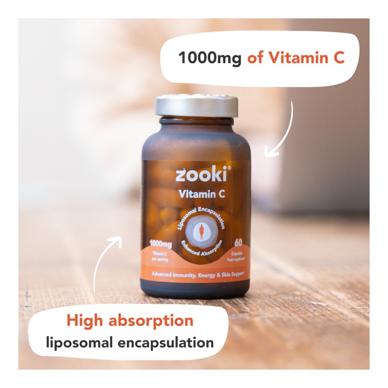 Zooki Liposomal Vitamin C 1000mg Capsules 60 Capsules