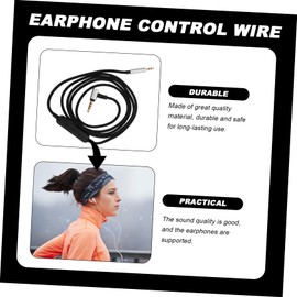 MERRYHAPY Fit 2.5mm Headphone Cable Nylon Material Volume Control Gaming Headset Wire