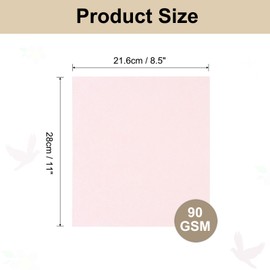 Rebower 25 Sheets Parchment Paper Aged Look Stationery 90GSM Vintage Paper Sheet, [for Certificate, Invitation, Envelope] - 8.5 x 11 Inch/Pink