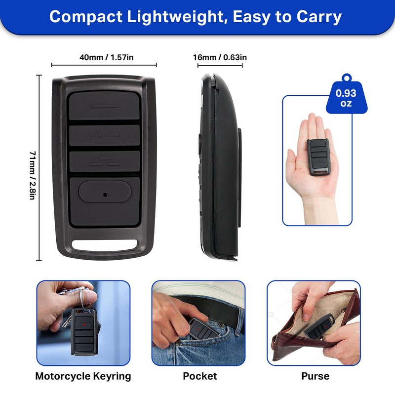 O3T-BX O3T-A 315/390MHZ Dual Frequency Auto-Seek Overhead Door Garage Opener