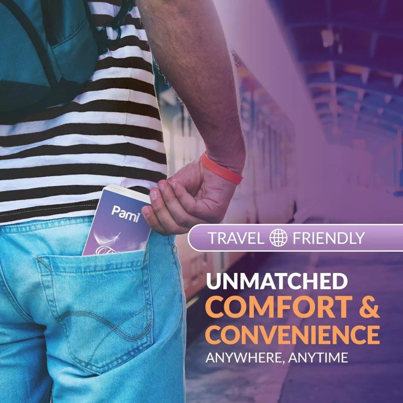 PAMI Ultra-Soft Pocket Tissues [8 Packs x 10 Tissues Per