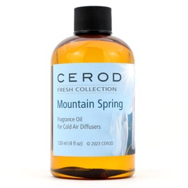 CEROD – Fresh Collection - Mountain Spring Fragrance Oil for Cold Air Diffusers - Aromatherapy Essential Oil Scents - Fruity, Peach, Apricot, Coconut, Herbal Floral, Orchid, Anise - 4 oz. (120ml)