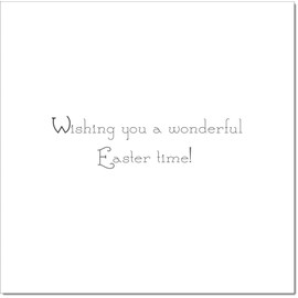 doodlecards Easter Card Daffodils and Eggs Square Size with Plain Envelope