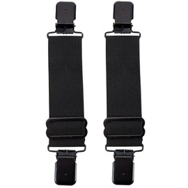Dream Apparel Elastic Boot Straps Clips Adjustable Pant Clips Stirrups Leg Straps for Biker Women Men Motorcycle Black