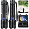 Cinlinso Rechargeable LED Flashlights 990000 High Lumens 2 Pack, Super