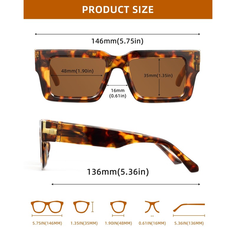 JM Fully Magnified Reading Sunglasses Women with Spring Hinge, Fashion