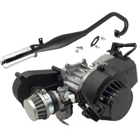 Unbranded 50cc 49cc 2 Stroke Engine Motor Exhaust for Pocket Dirt Bike Go Kart Scooter ATV