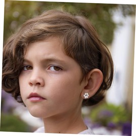 COLLBATH Brass Electroplated Dog Footprint Ear Studs for Women Silver Dog Paw Print Earrings Unique Stylish Animal Inspired Jewelry