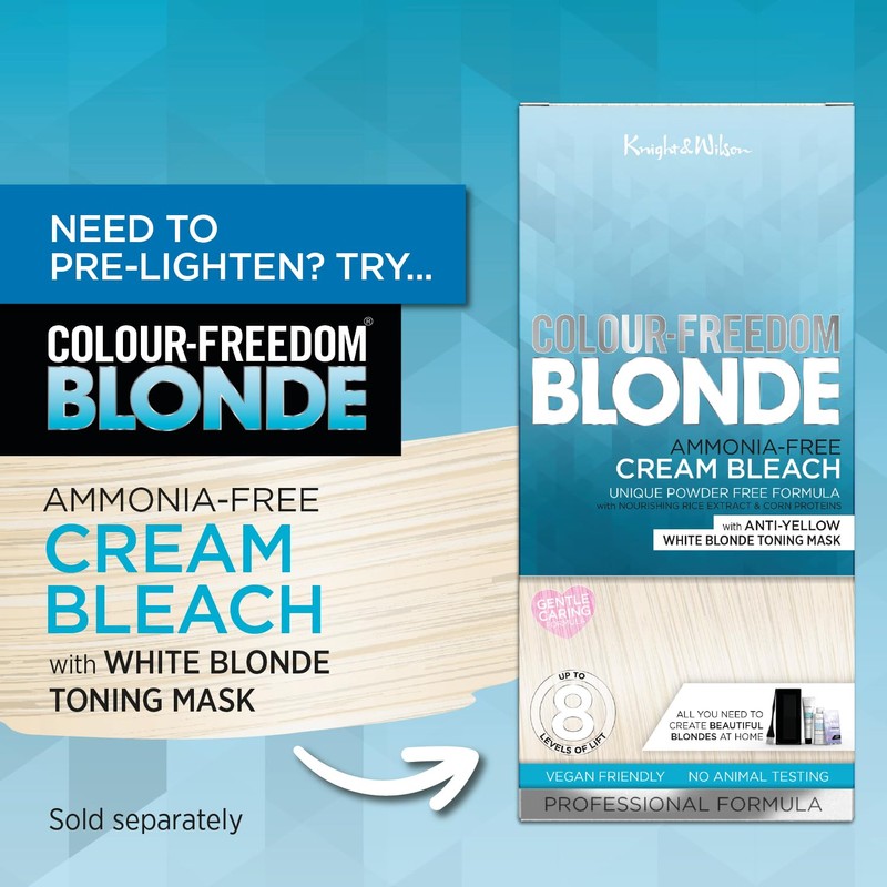 Colour Freedom Metallic Silver Blonde Permanent Hair Dye with PurePlex.