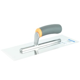 Toolty Stainless Steel Finishing Trowel - 320mm - Rubber Handle - for Brickwork and Plastering - DIY- TLTY-8019