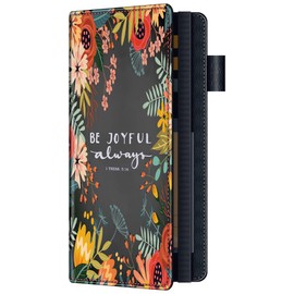 Aatacas Checkbook Cover - Quality Printed Leather Personal RFID Blocking Check Book Credit Card Holder Wallet for Men and Women