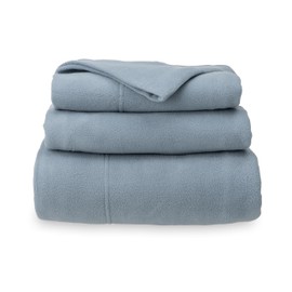 Berkshire Blanket Luxury Soft Microfleece Twin Sheet Set, Warm and Durable, All Season Sheet (Twin, Polar Blue)