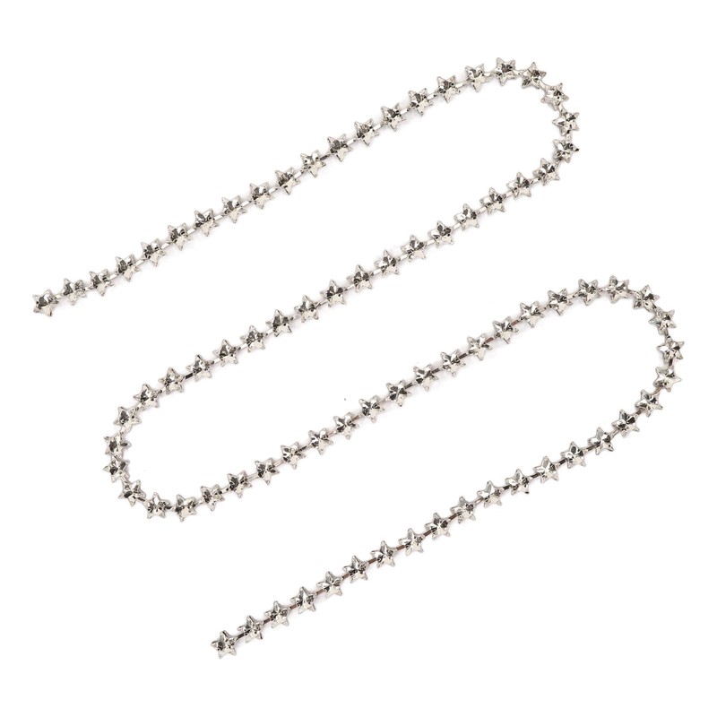1 Yard Star Rhinestone Trim Chain 0.4in Width DIY Cuttable