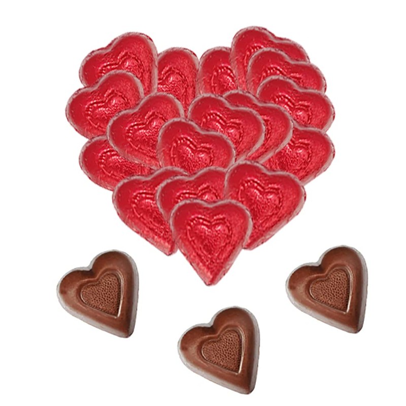 Fruidles Valentine's Hearts, Party Bag Fillers, Red Individually Wrapped Foils,
