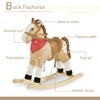 Qaba Kids Plush Ride-On Rocking Horse Toy Cowboy Rocker with