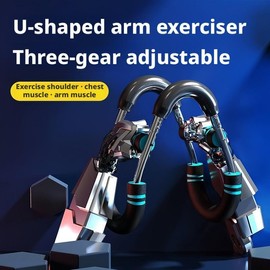 U-Shaped Exercise arm Trainer. 30-90 Pound Freely Adjustable arm Chest Workout, Helpful for Strength Training. Portable Home and Fitness arm Traine