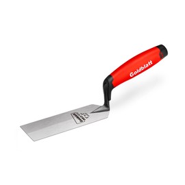 Goldblatt RED Margin Trowel, 5" x 2" Upgraded Ground Blade, Professional Masonry Tools, Heavy Duty One-Piece Forging, Durable High Carbon Steel, Soft Handle, for Spreading Mortar, Trimming Corners