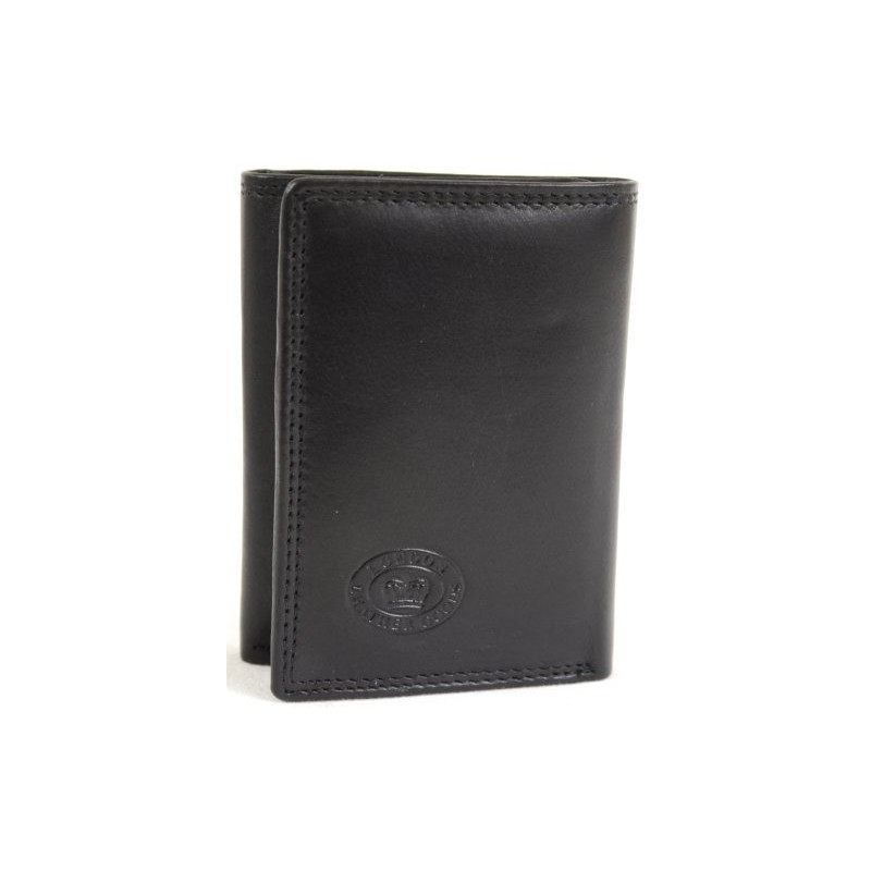 Men's Soft Leather Tri-Fold Wallet (Black)
