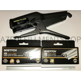 Bostitch B8 Stapler 02245 Plier Staple Gun w/ 2 Boxes of Staples, 1/4" + 3/8"