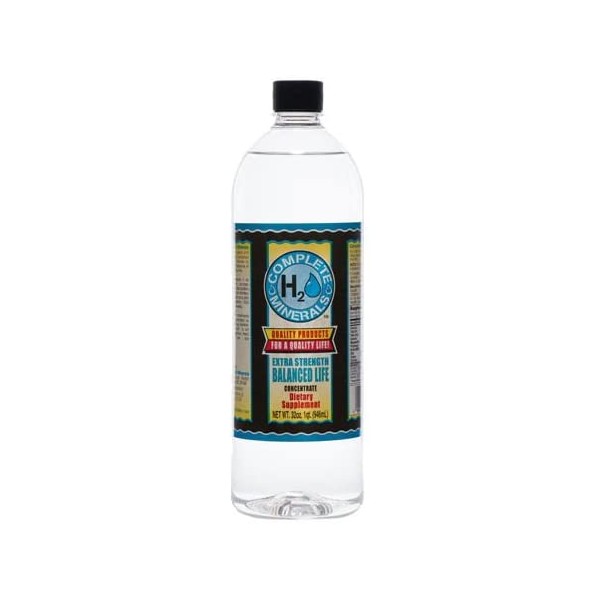Complete H2O Minerals Balanced Life Ionic Mineral Water Extra Strength 4x Concentrate 32 fl. oz.