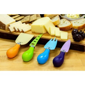 Zassenhaus "Easy Cut" Cheese Knife Set In 4 Assorted Colors
